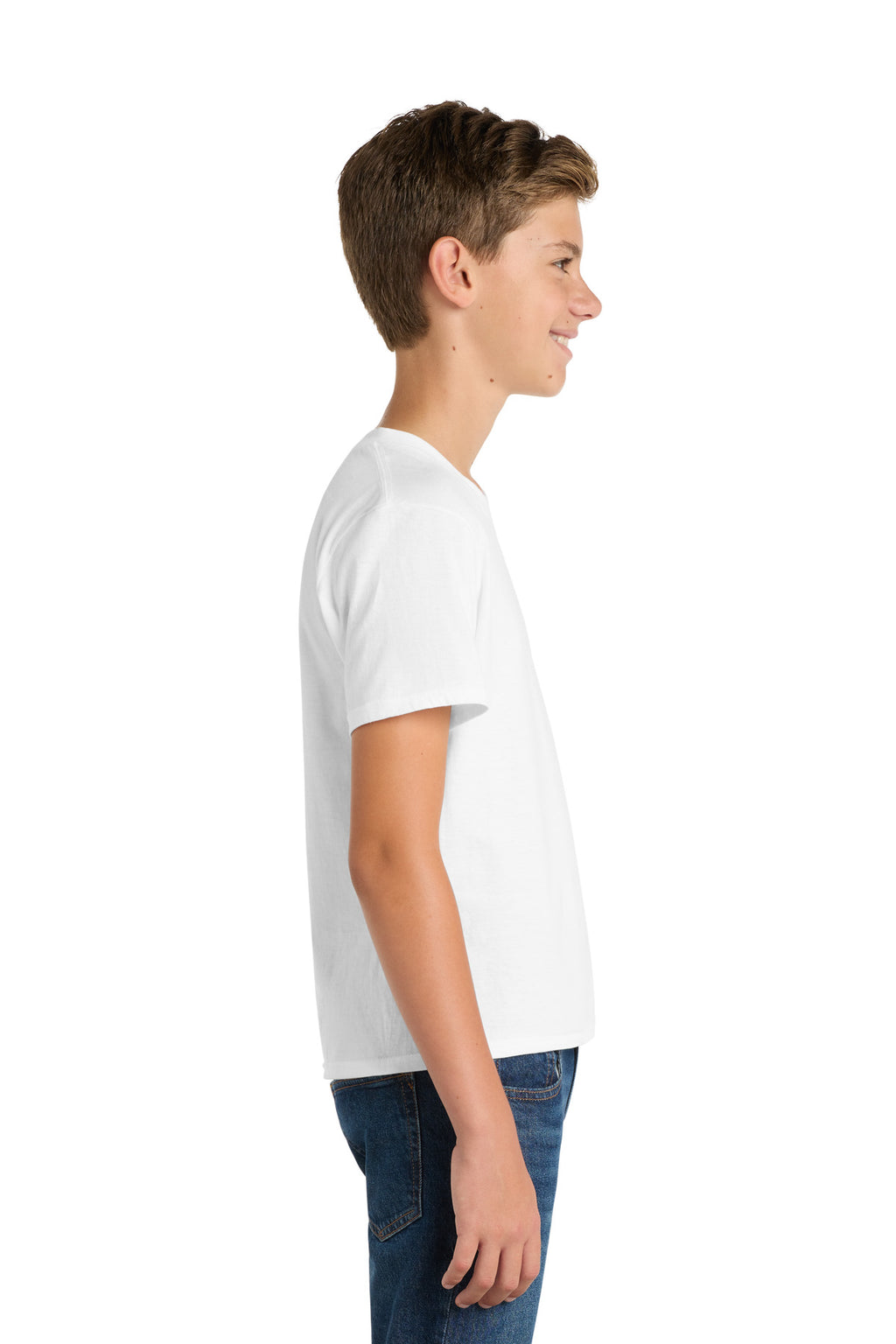 Port & Co Youth Fan Favorite Tee. PC450Y - White - side
