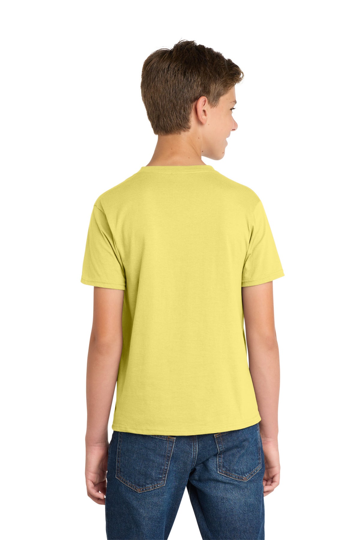 Port & Co Youth Fan Favorite Tee. PC450Y - Yellow - back