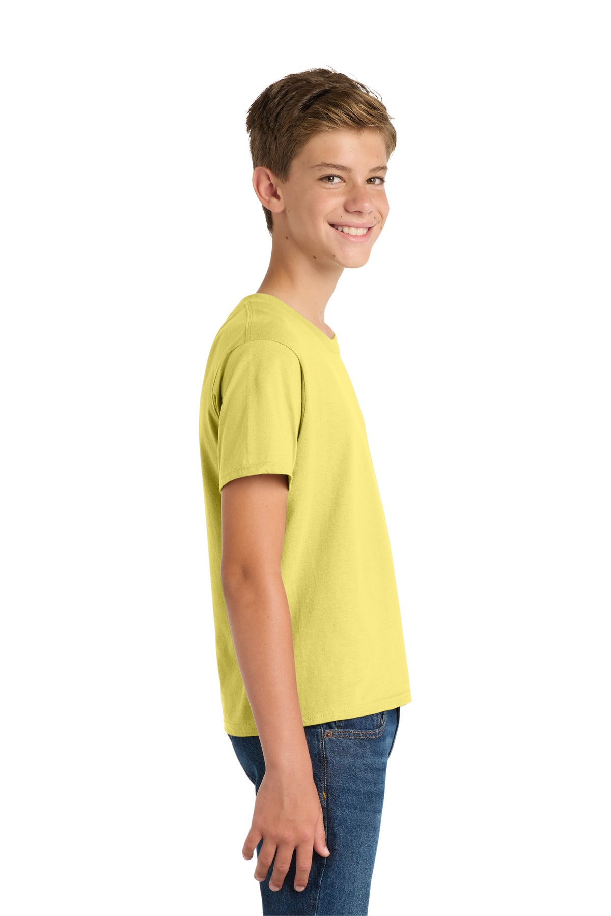 Port & Co Youth Fan Favorite Tee. PC450Y - Yellow - side