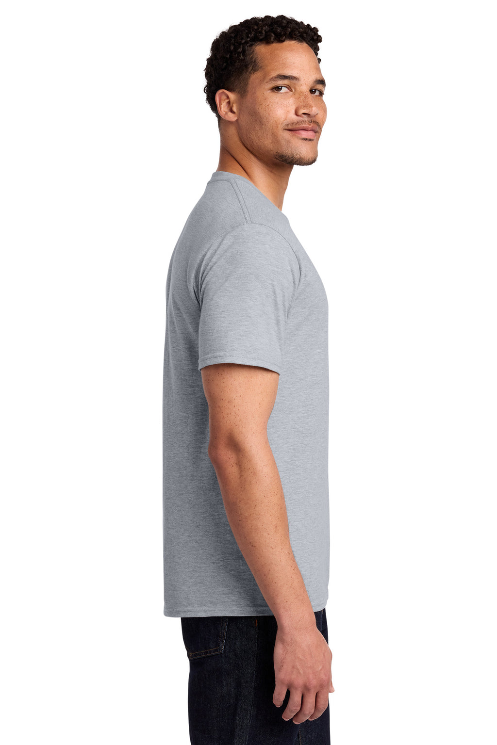 Port & Co Fan Favorite Tee. PC450 - Athletic Heather - side