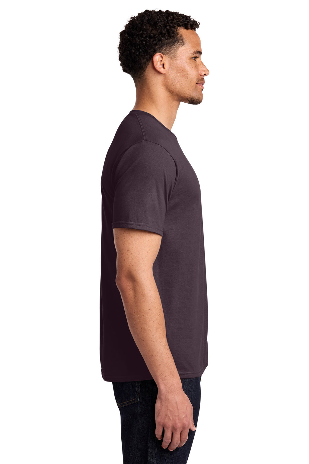 Port & Co Fan Favorite Tee. PC450 - Bordeaux - side