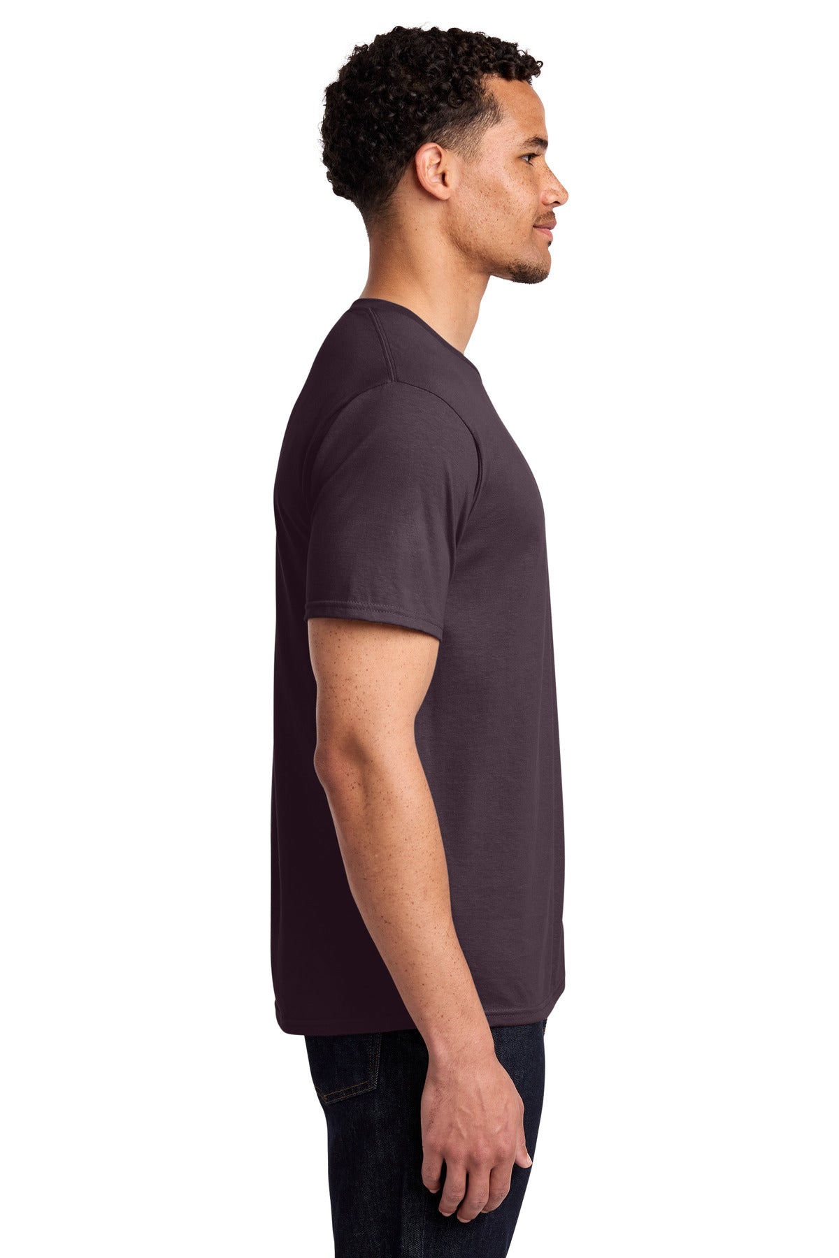 Port & Co Fan Favorite Tee. PC450 - Bordeaux - side