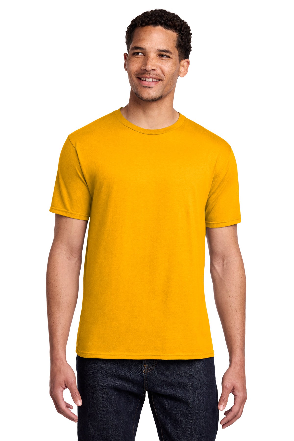 Port & Co Fan Favorite Tee. PC450 - Bright Gold - front