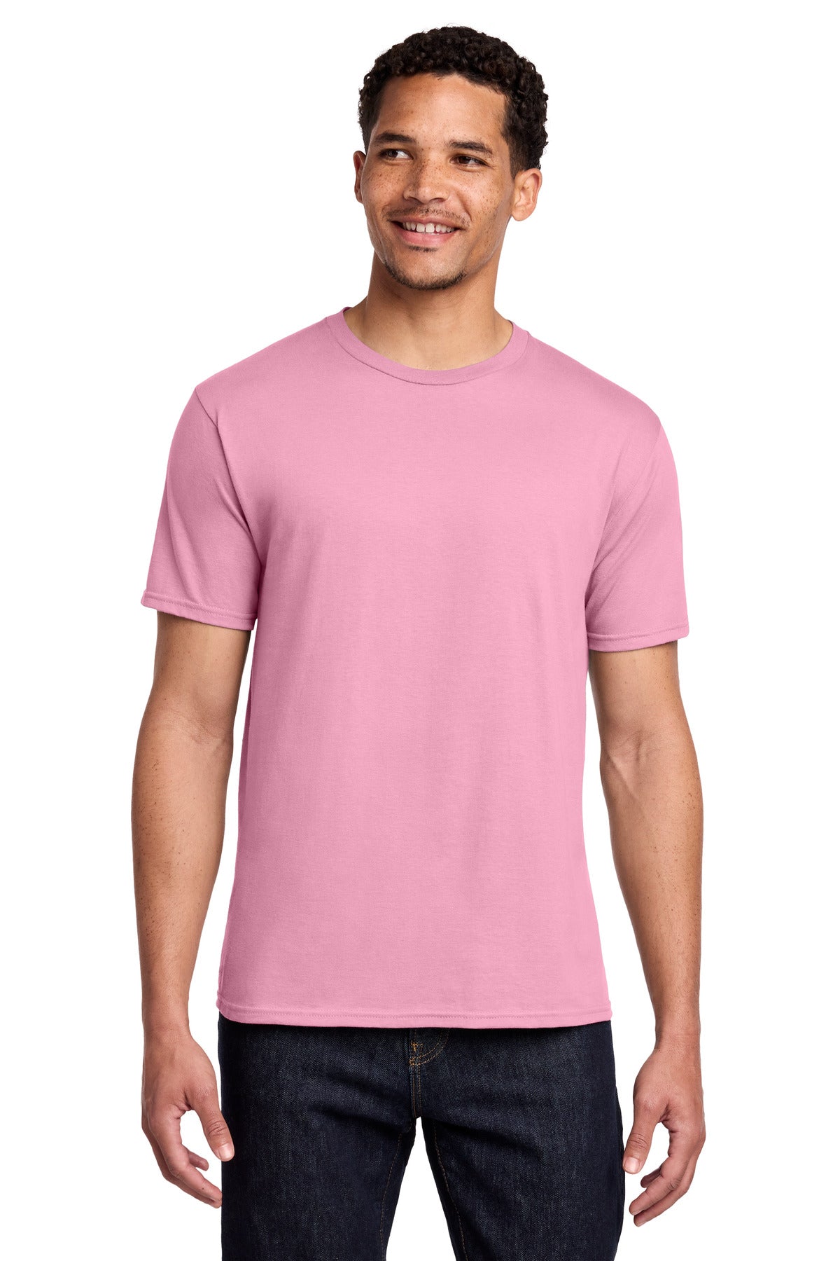 Port & Co Fan Favorite Tee. PC450 - Candy Pink - front