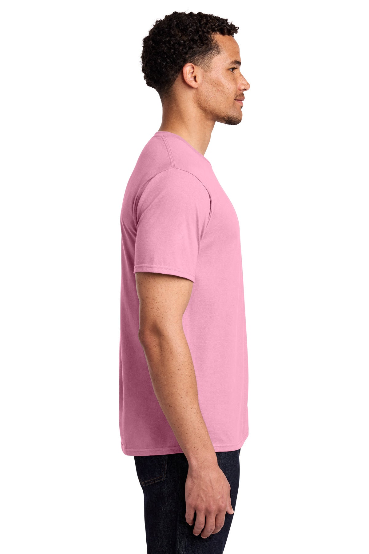 Port & Co Fan Favorite Tee. PC450 - Candy Pink - side
