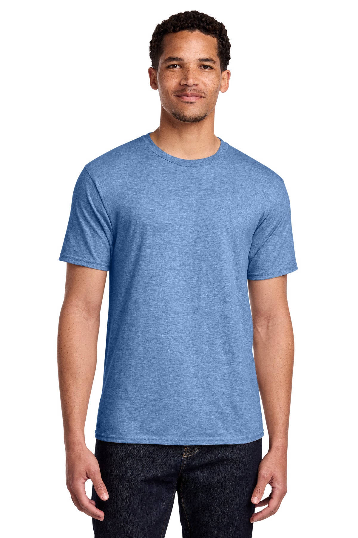 Port & Co Fan Favorite Tee. PC450 - Carolina Blue Heather - front