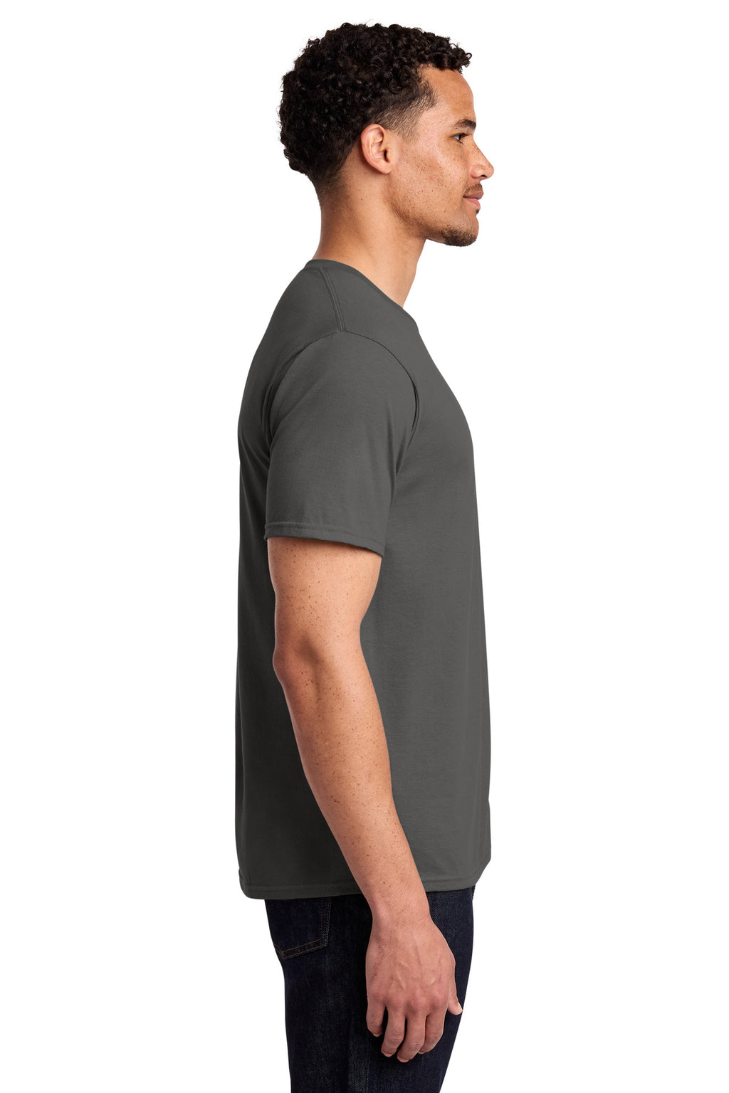 Port & Co Fan Favorite Tee. PC450 - Charcoal - side