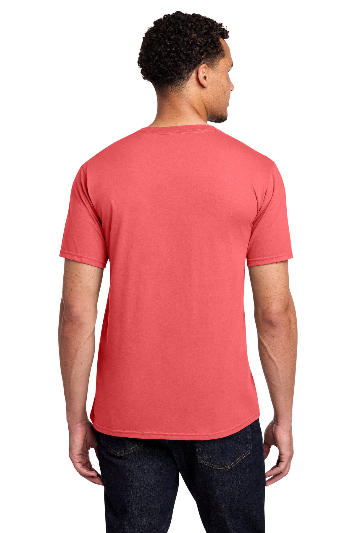Port & Co Fan Favorite Tee. PC450 - Coral - back