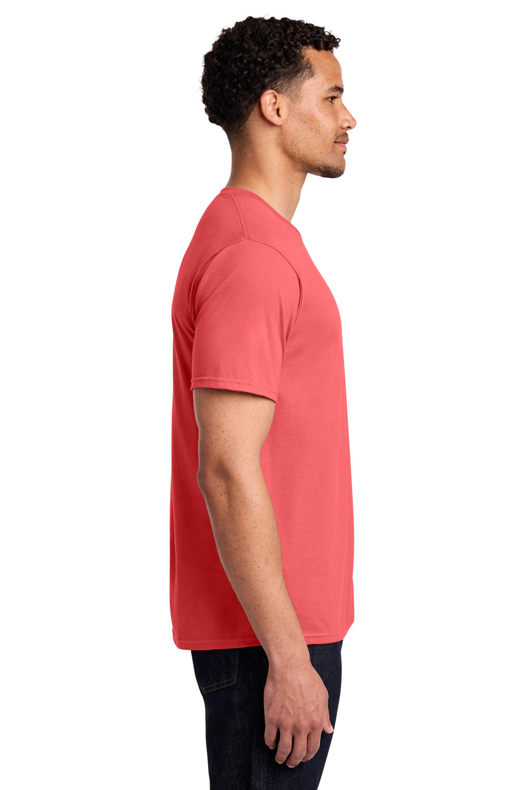 Port & Co Fan Favorite Tee. PC450 - Coral - side