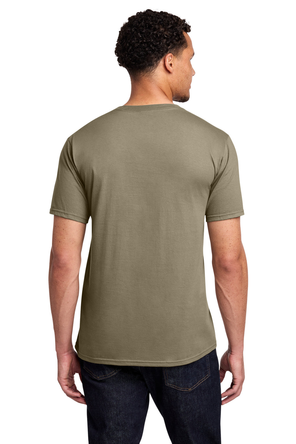 Port & Co Fan Favorite Tee. PC450 - Coyote Brown - back