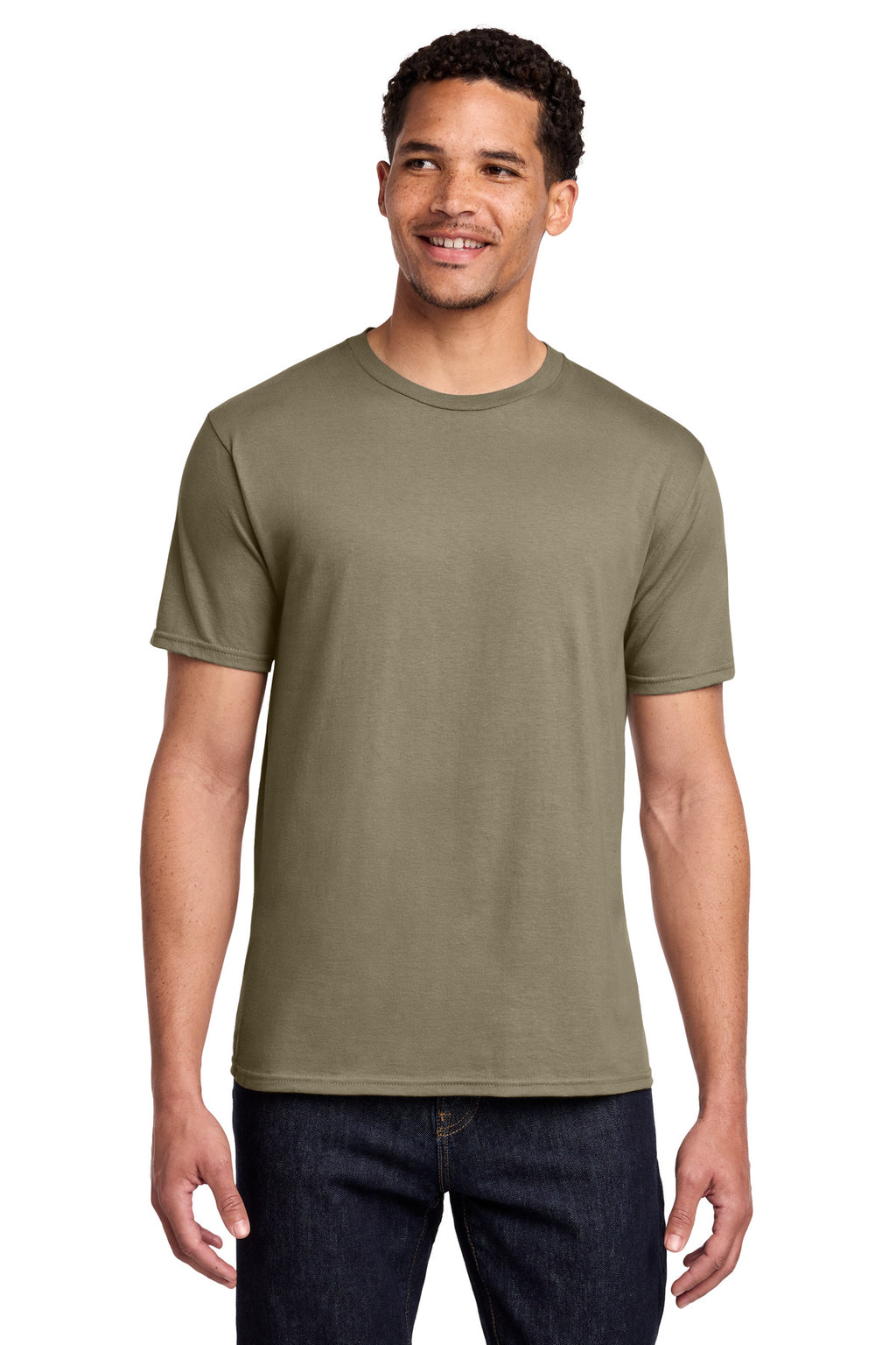 Port & Co Fan Favorite Tee. PC450 - Coyote Brown - front