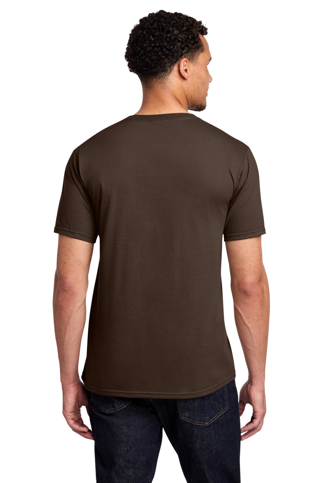 Port & Co Fan Favorite Tee. PC450 - Dark Chocolate Brown - back