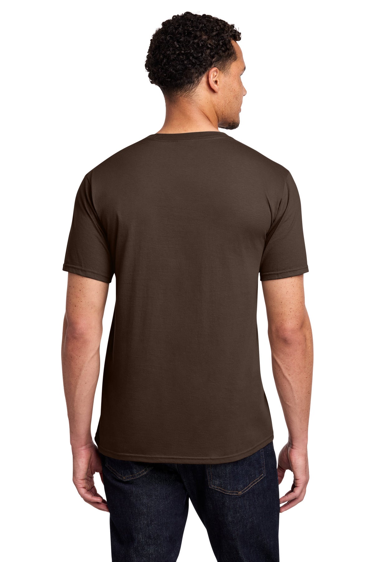 Port & Co Fan Favorite Tee. PC450 - Dark Chocolate Brown - back