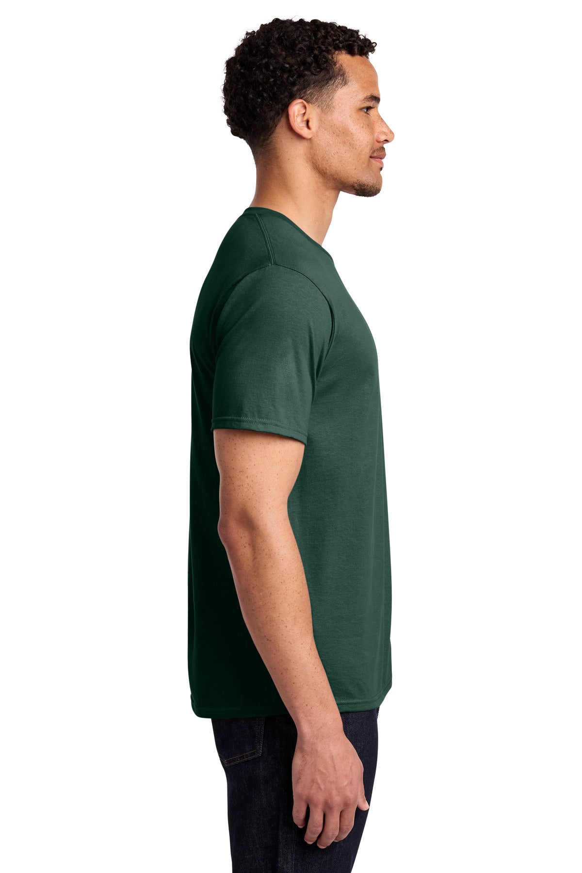 Port & Co Fan Favorite Tee. PC450 - Dark Green - side