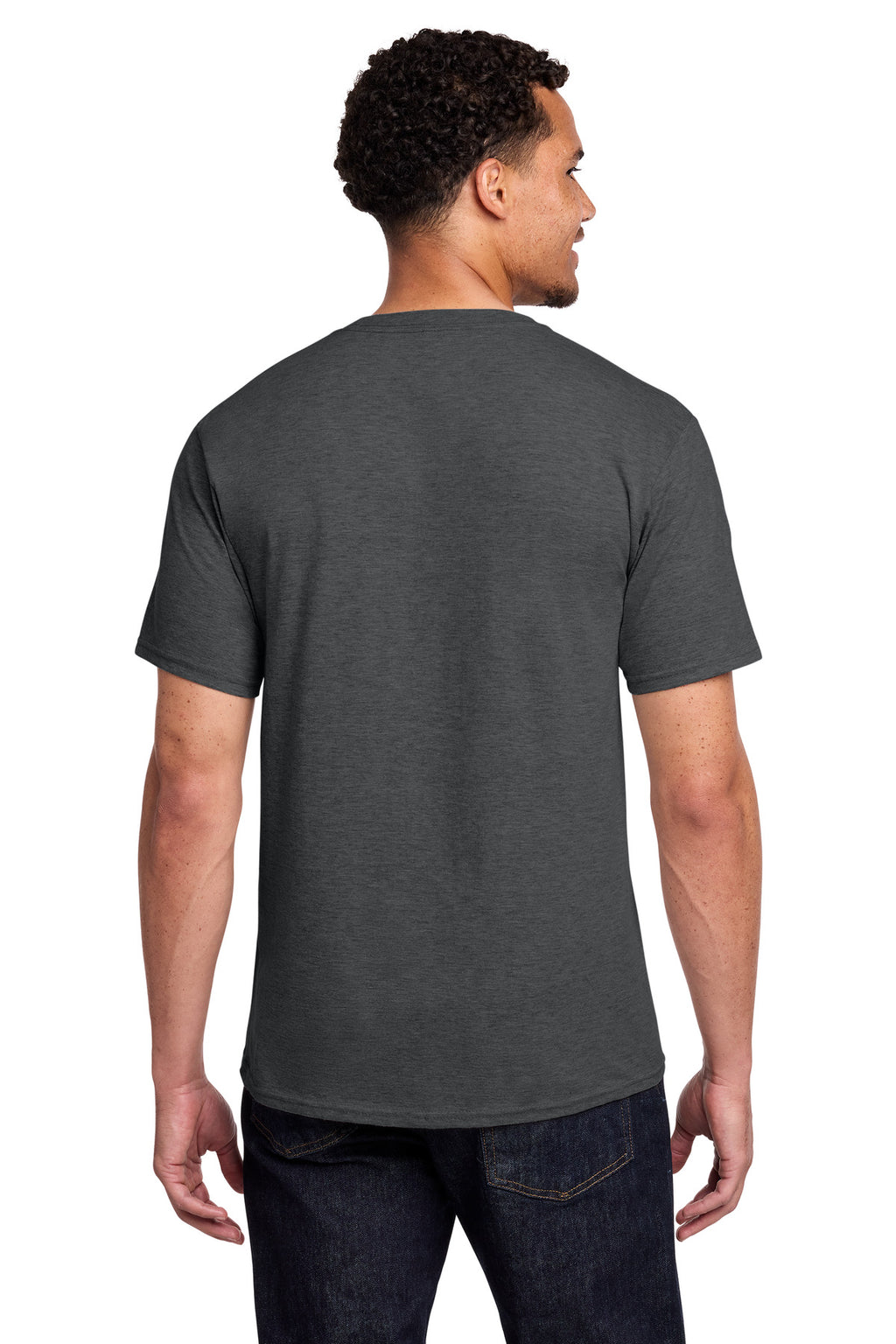 Port & Co Fan Favorite Tee. PC450 - Dark Heather Grey - back