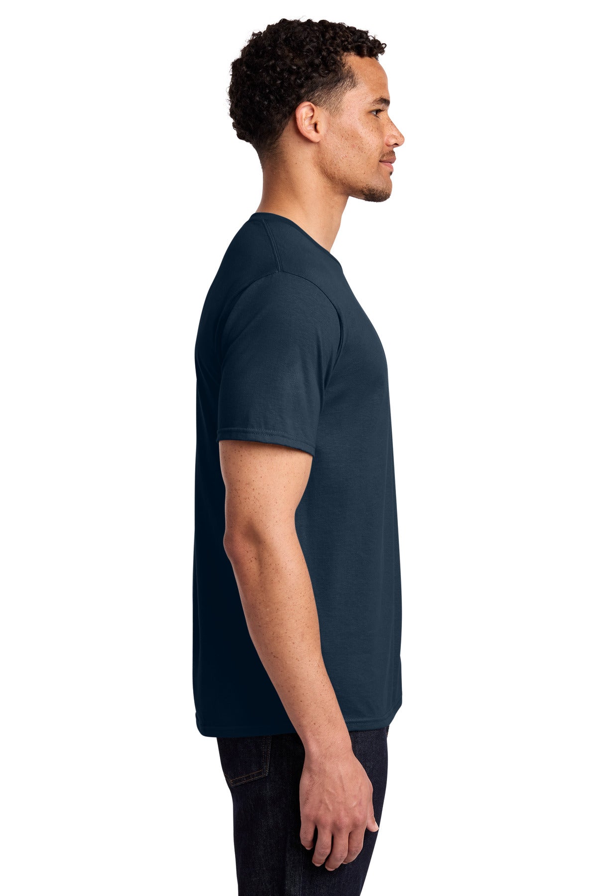Port & Co Fan Favorite Tee. PC450 - Deep Navy - side