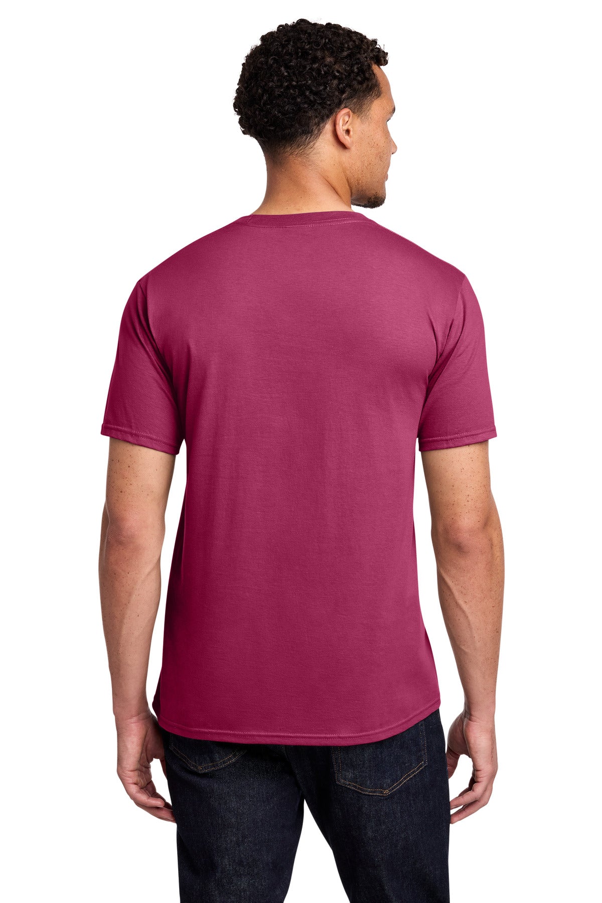 Port & Co Fan Favorite Tee. PC450 - Flush Pink - back