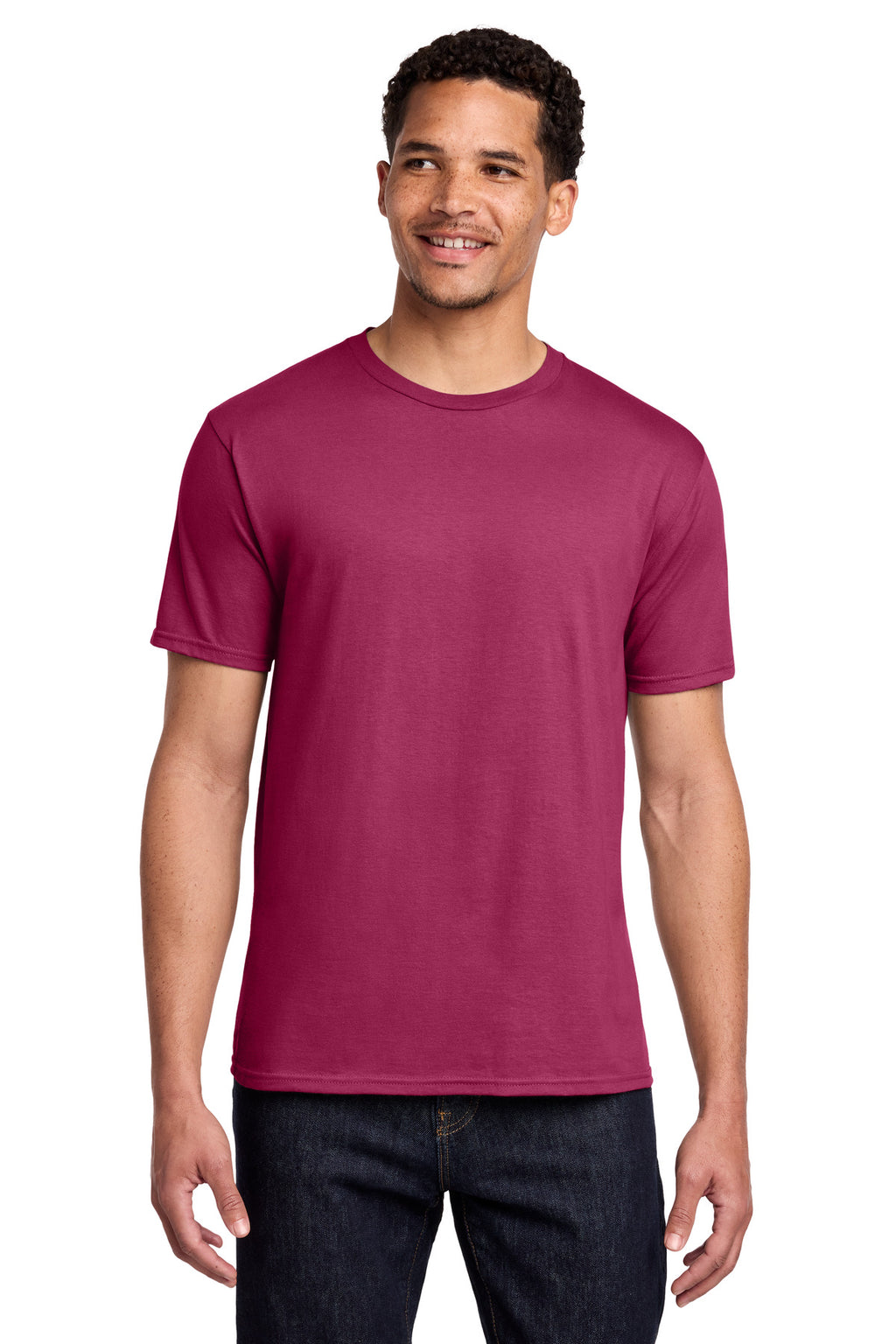 Port & Co Fan Favorite Tee. PC450 - Flush Pink - front