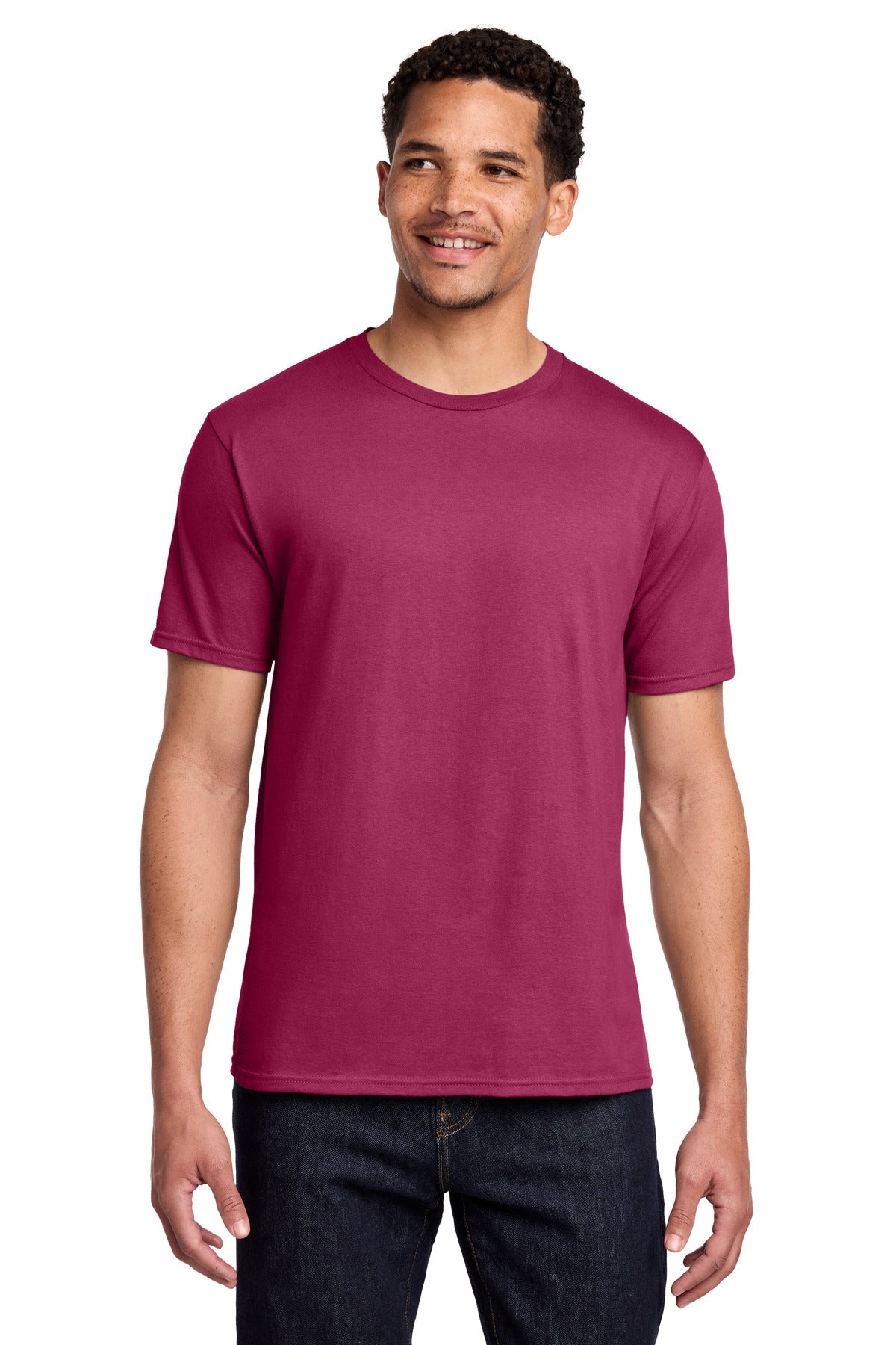 Port & Co Fan Favorite Tee. PC450 - Flush Pink - front