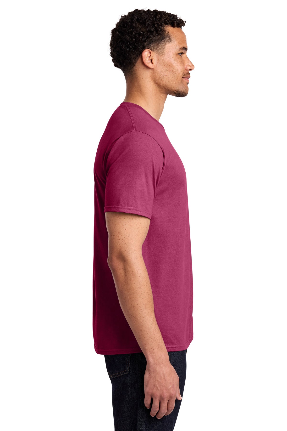 Port & Co Fan Favorite Tee. PC450 - Flush Pink - side