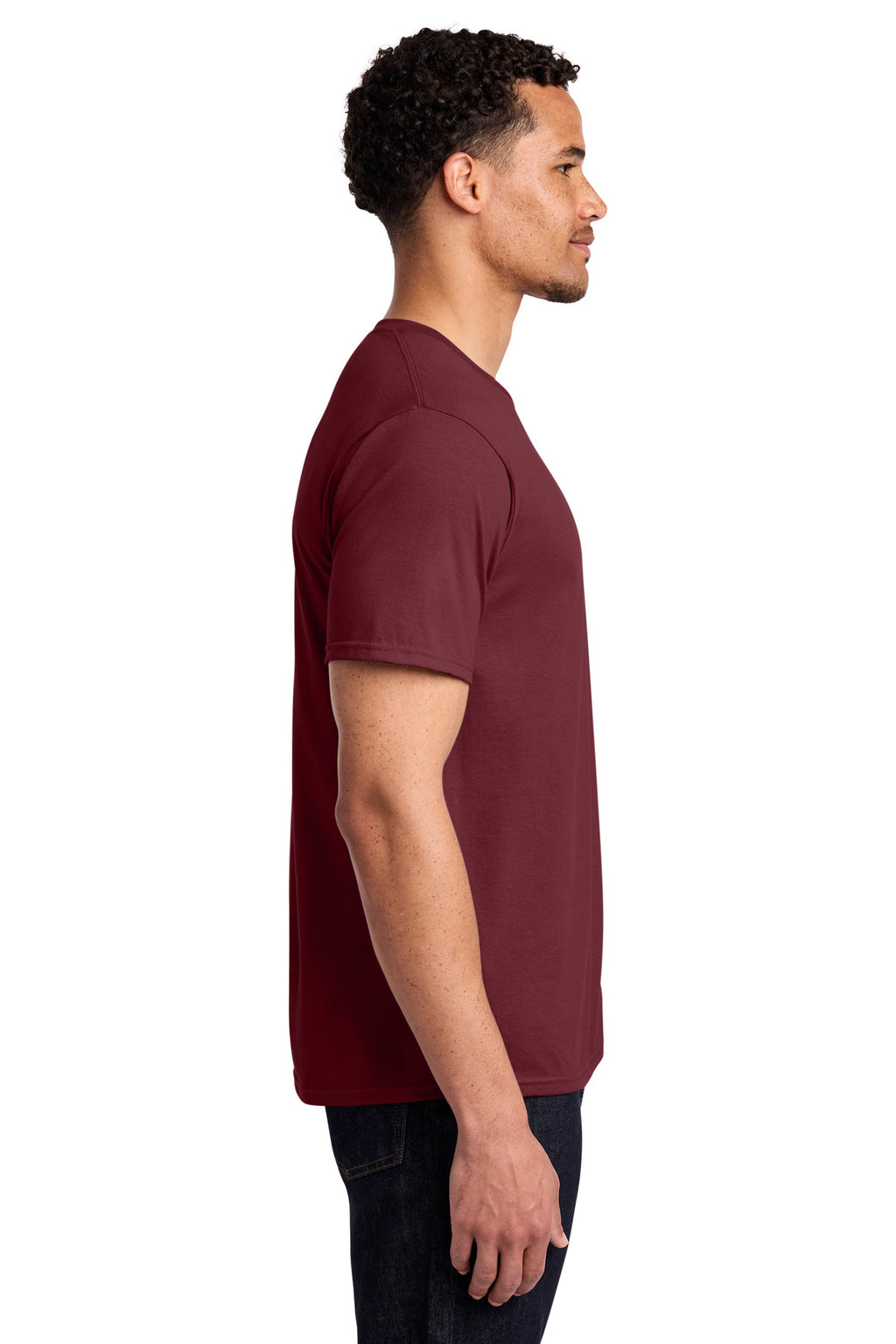 Port & Co Fan Favorite Tee. PC450 - Garnet - side