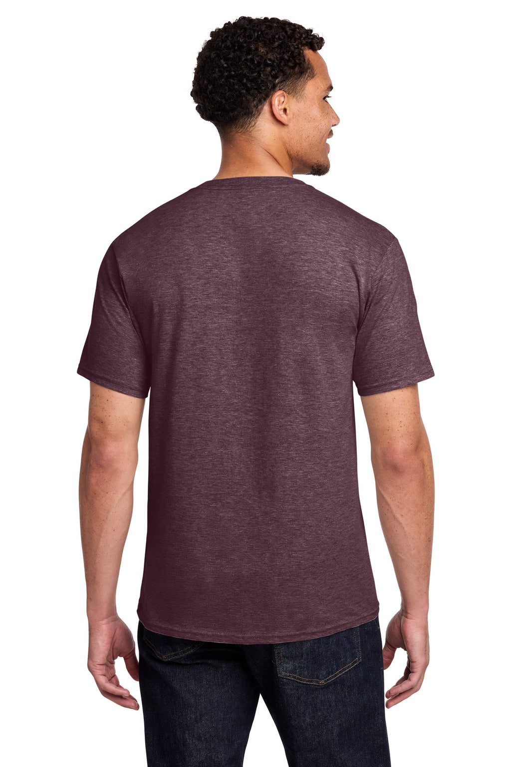 Port & Co Fan Favorite Tee. PC450 - Heather Athletic Maroon - back