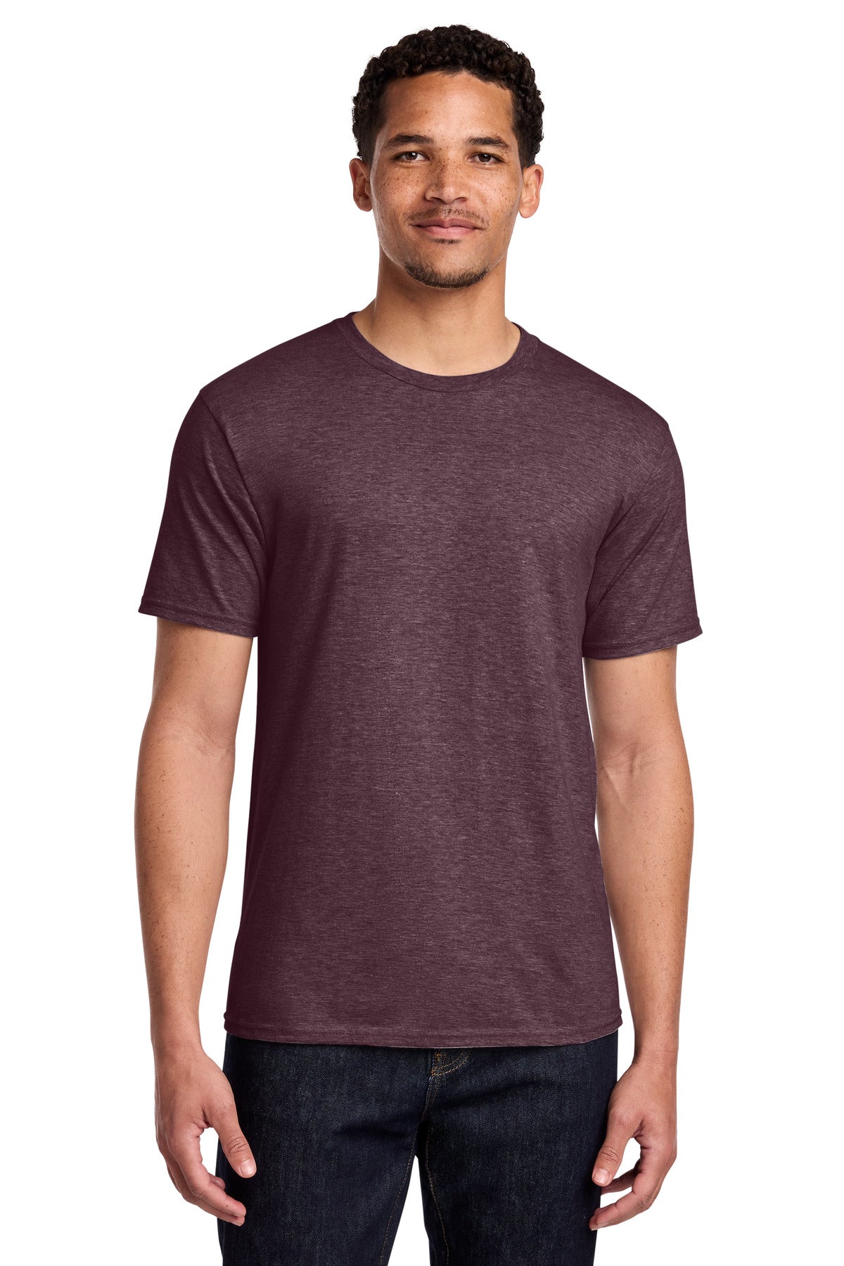 Port & Co Fan Favorite Tee. PC450 - Heather Athletic Maroon - front