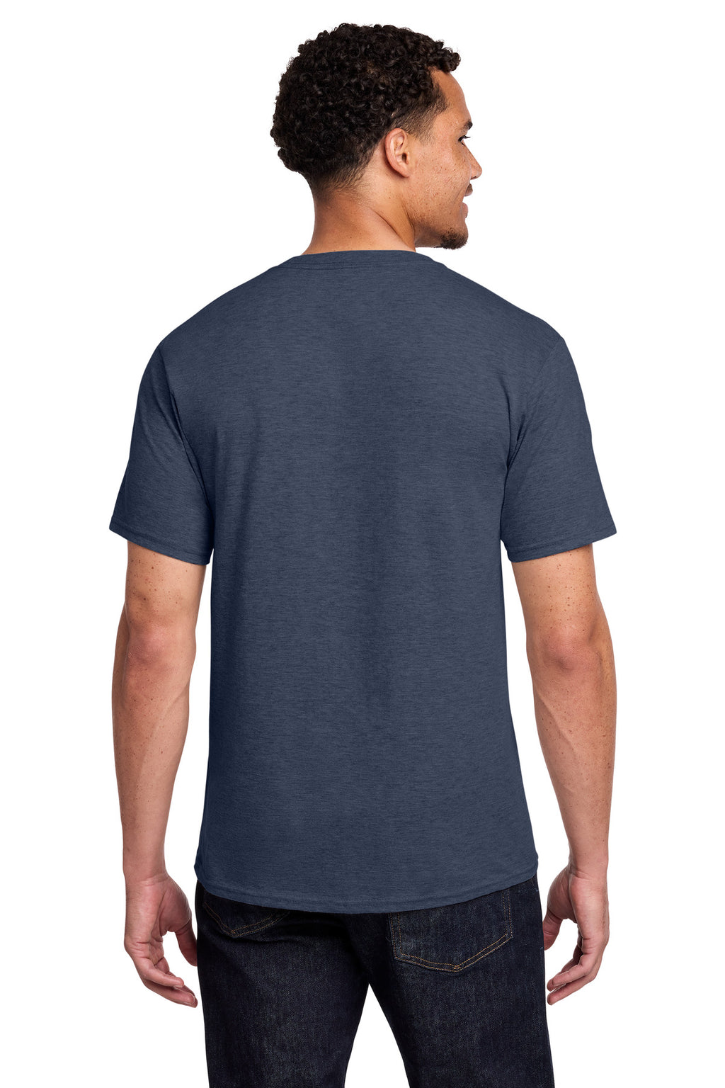 Port & Co Fan Favorite Tee. PC450 - Heather Navy - back