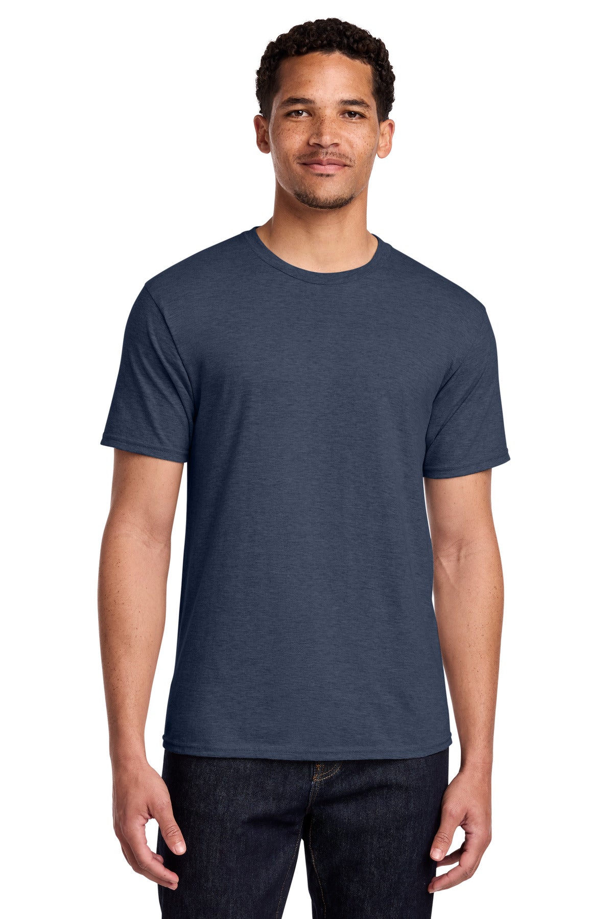 Port & Co Fan Favorite Tee. PC450 - Heather Navy - front