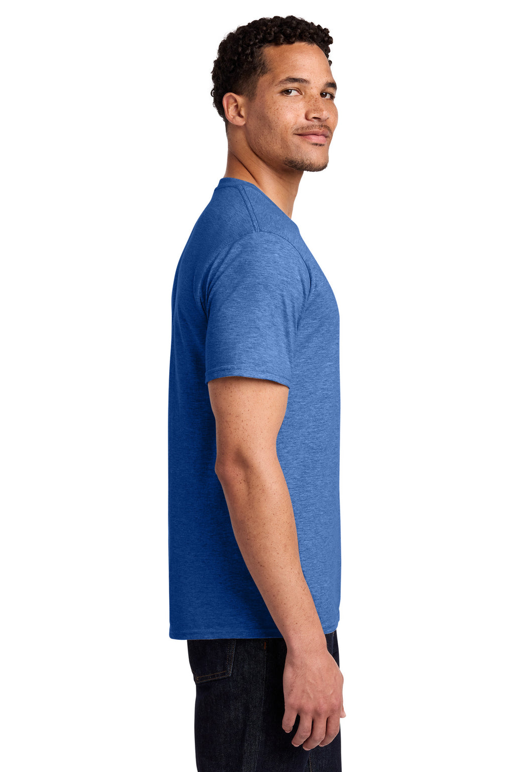 Port & Co Fan Favorite Tee. PC450 - Heather Royal - side