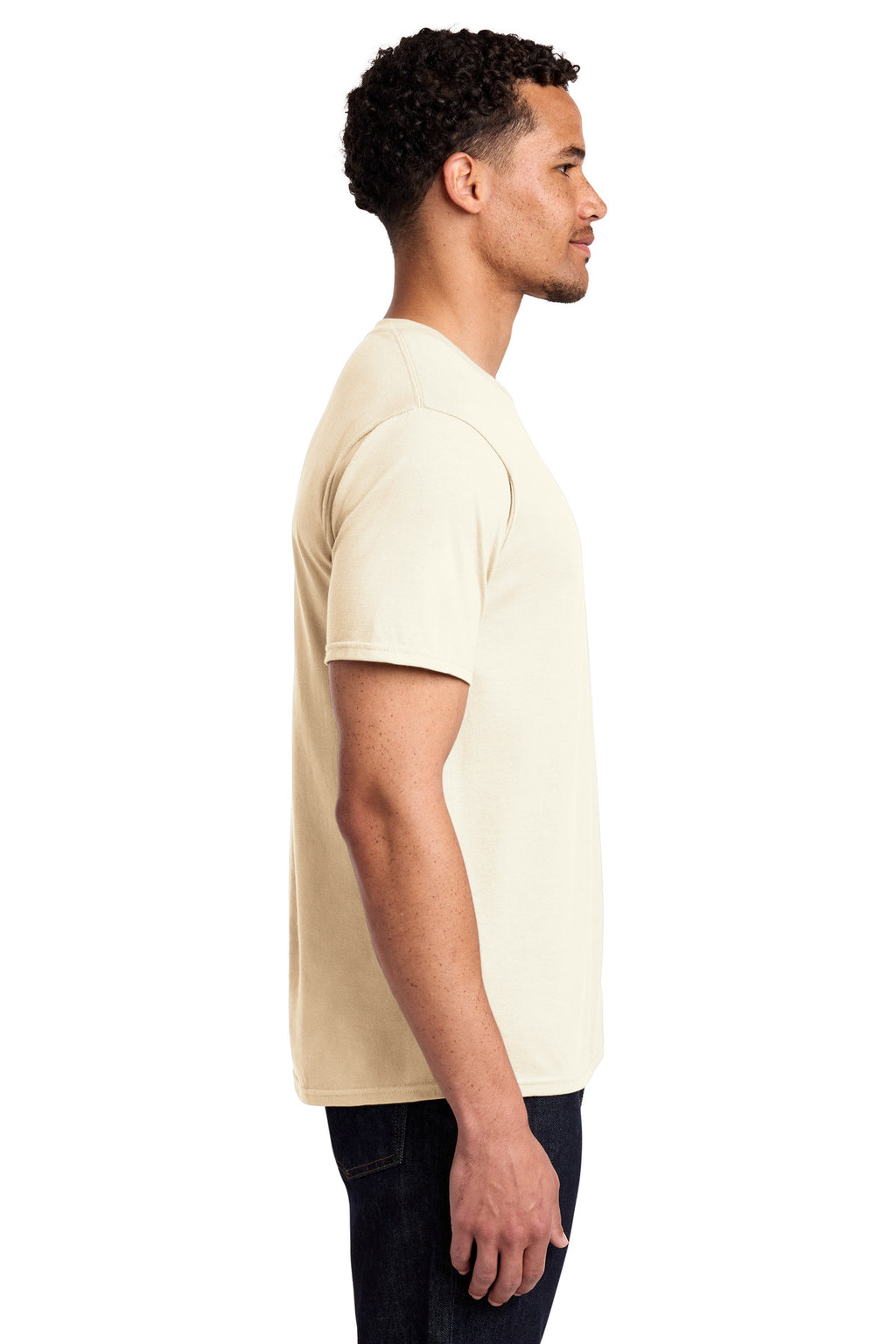 Port & Co Fan Favorite Tee. PC450 - Ivory - side
