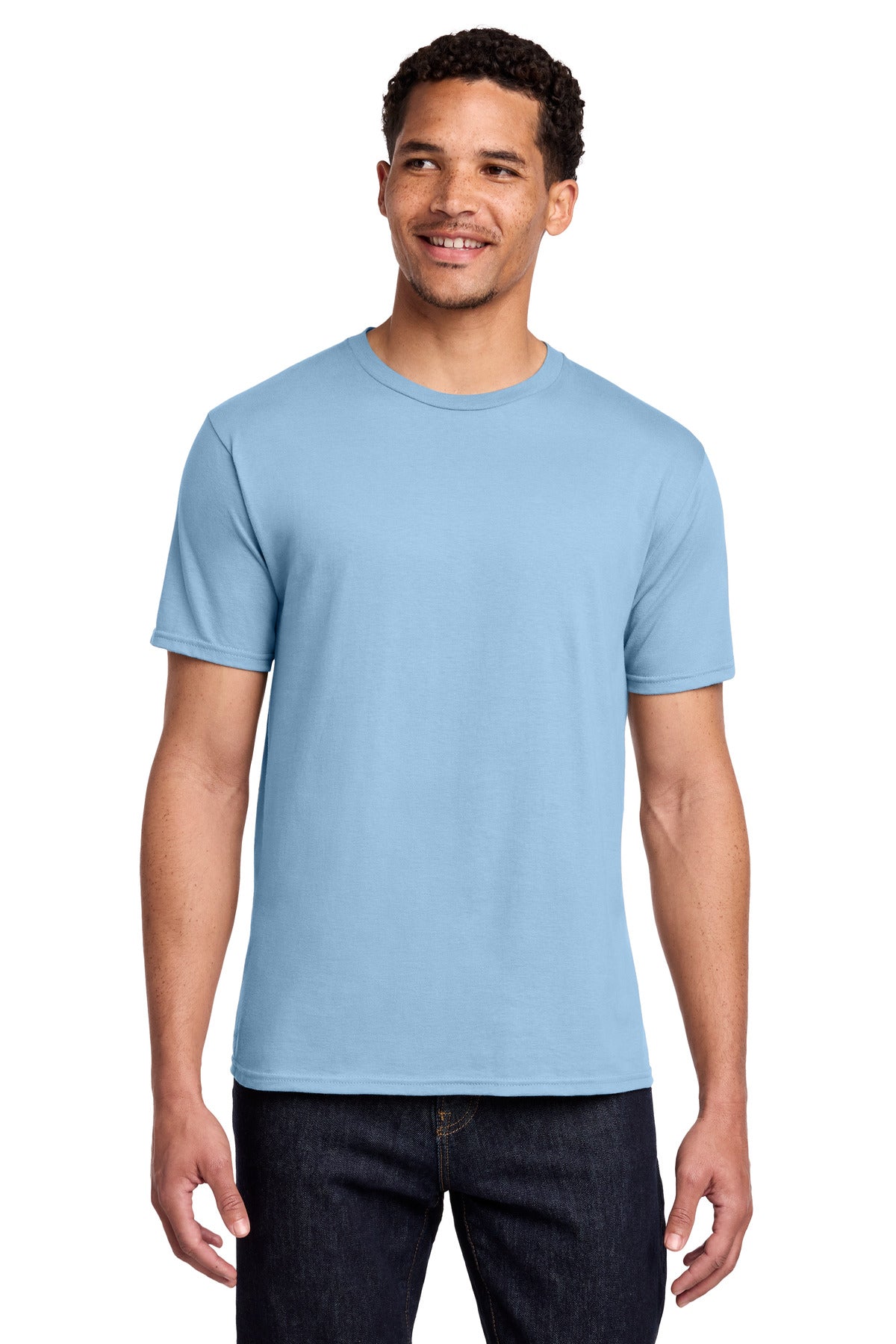 Port & Co Fan Favorite Tee. PC450 - Light Blue - front