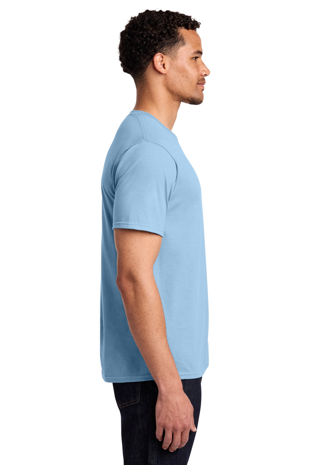 Port & Co Fan Favorite Tee. PC450 - Light Blue - side