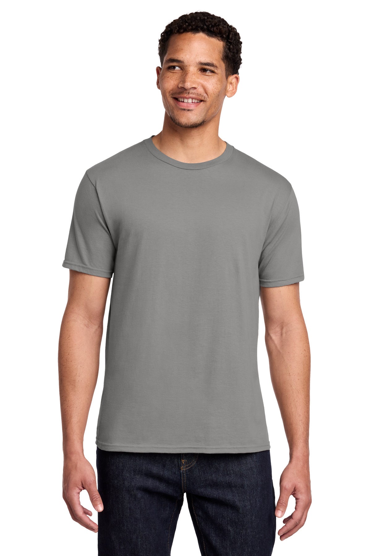 Port & Co Fan Favorite Tee. PC450 - Medium Grey - front