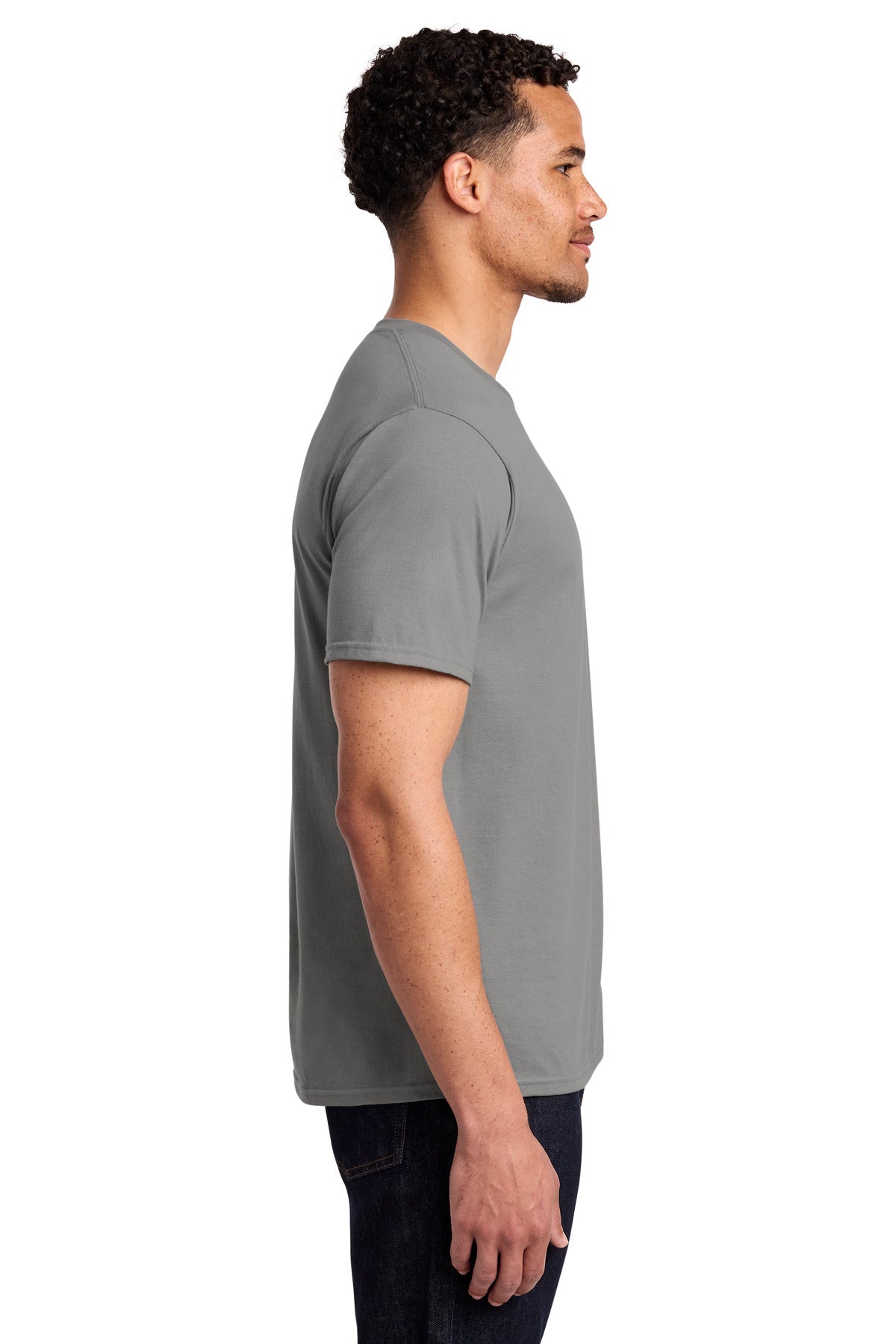 Port & Co Fan Favorite Tee. PC450 - Medium Grey - side
