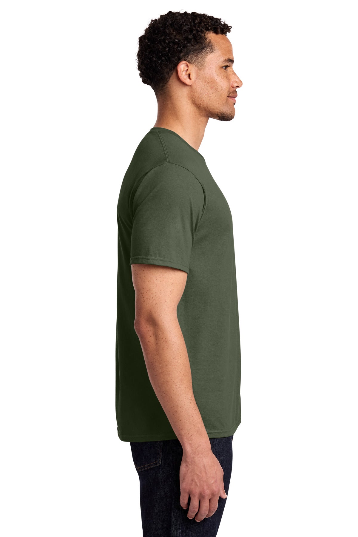 Port & Co Fan Favorite Tee. PC450 - Olive - side