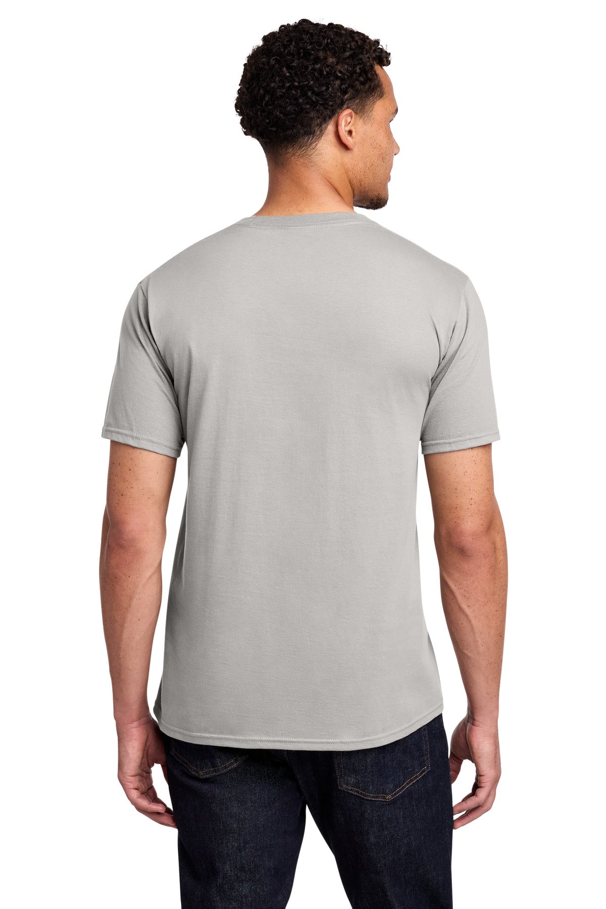 Port & Co Fan Favorite Tee. PC450 - Silver - back