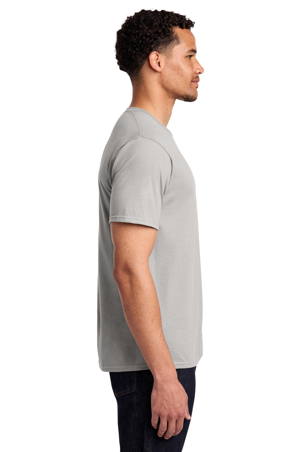 Port & Co Fan Favorite Tee. PC450 - Silver - side