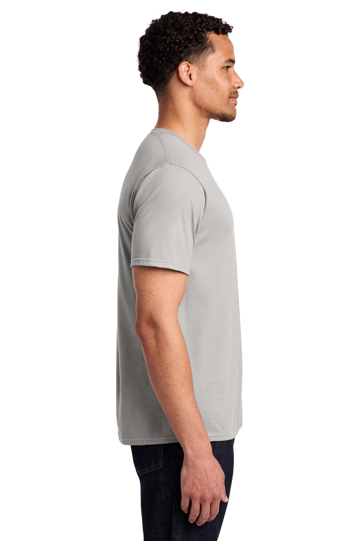 Port & Co Fan Favorite Tee. PC450 - Silver - side