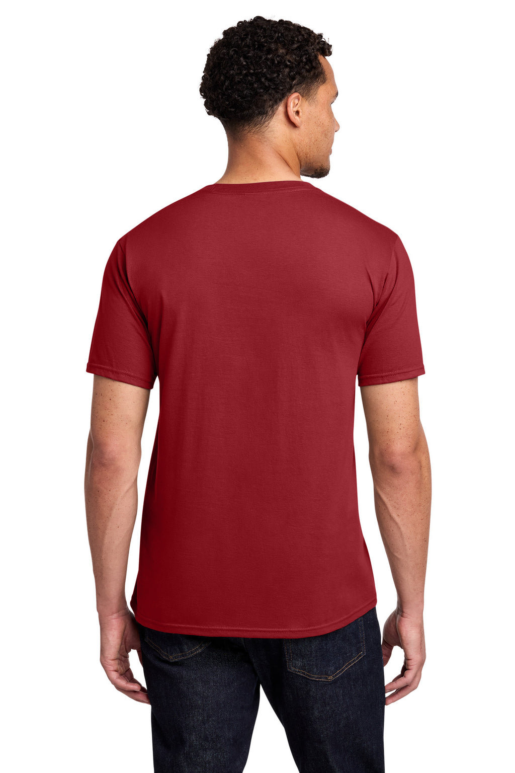 Port & Co Fan Favorite Tee. PC450 - Team Cardinal - back