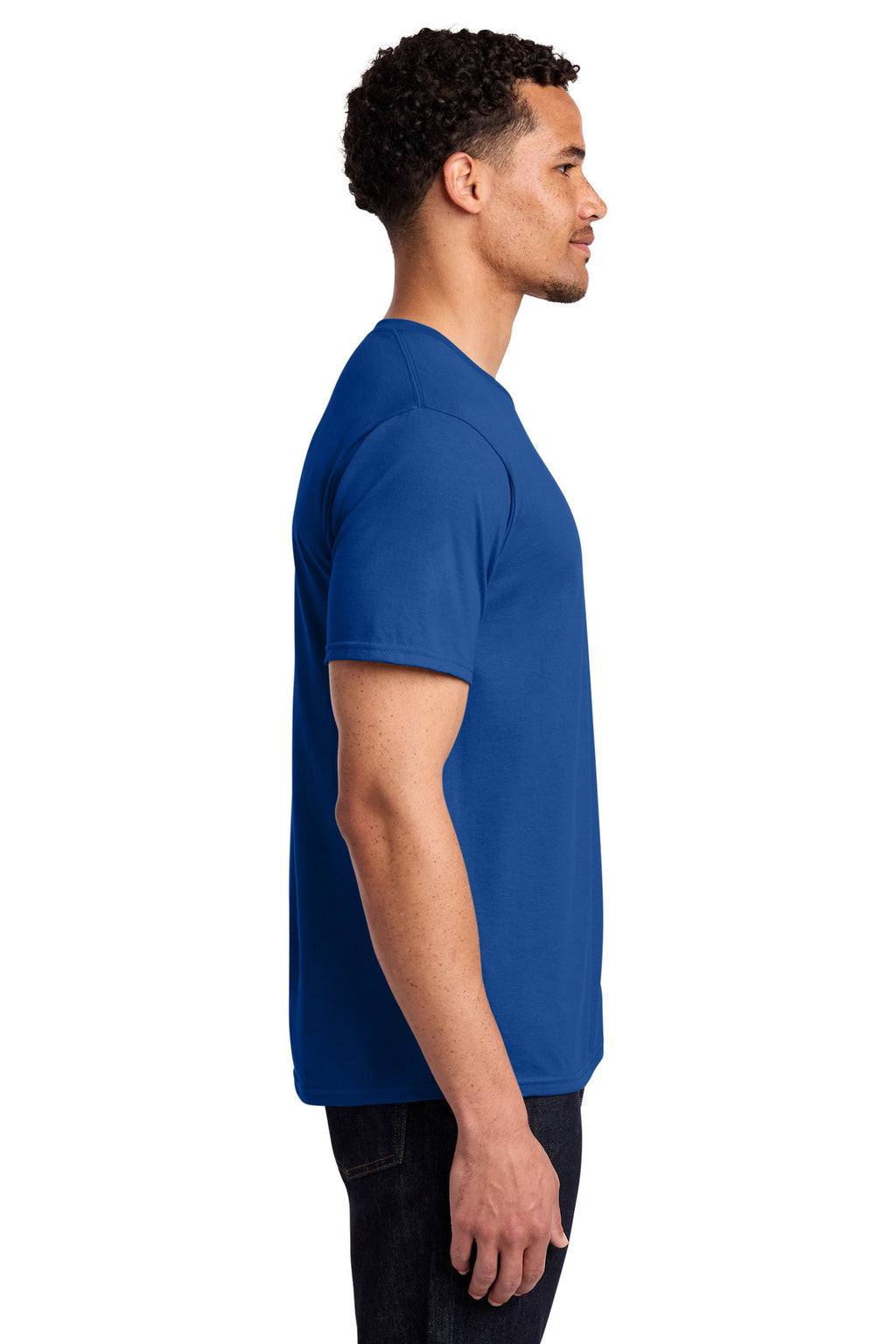 Port & Co Fan Favorite Tee. PC450 - True Royal - side