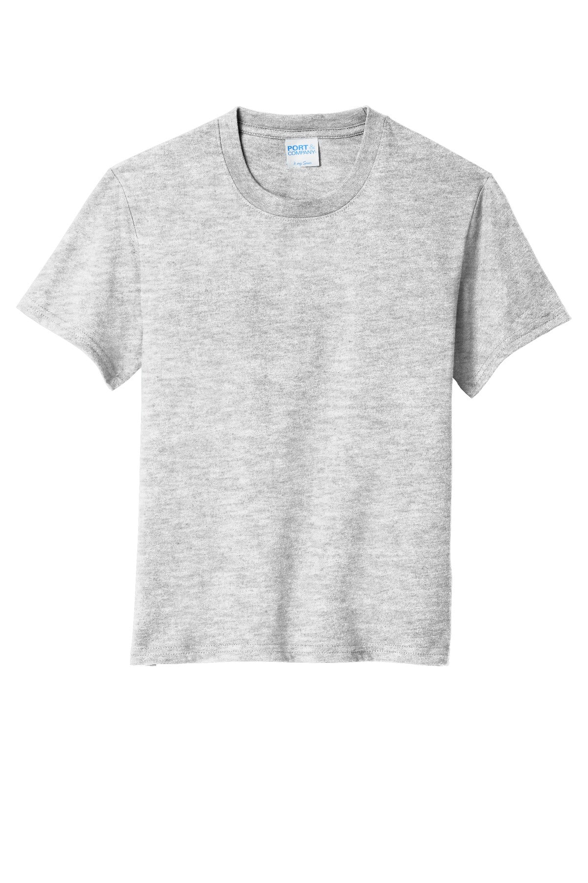 Port & Co Youth Fan Favorite Blend Tee. PC455Y - Ash - front
