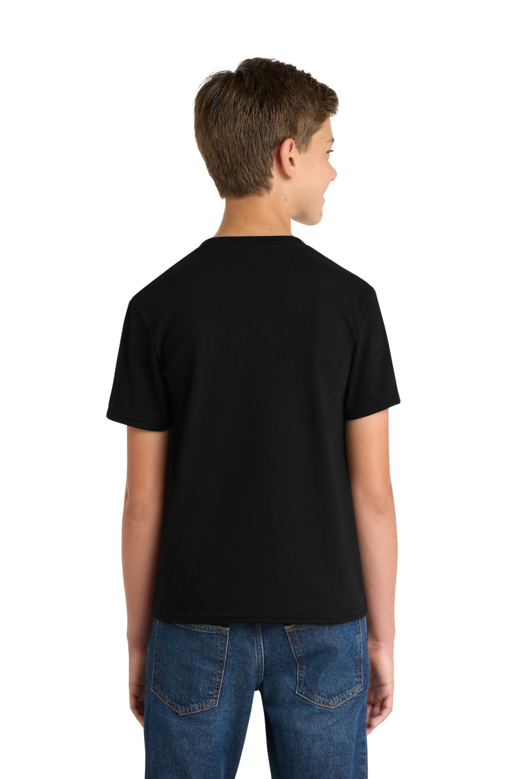 Port & Co Youth Fan Favorite Blend Tee. PC455Y - Jet Black - back