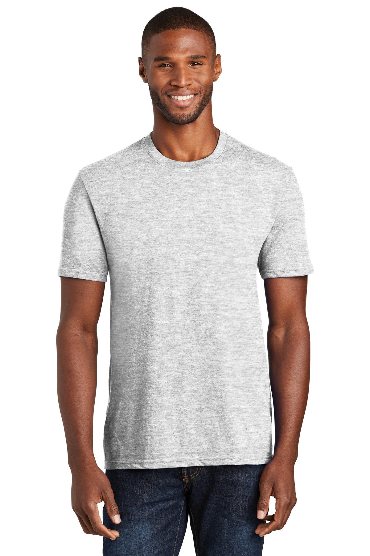 Port & Co Fan Favorite Blend Tee. PC455 - Ash - front