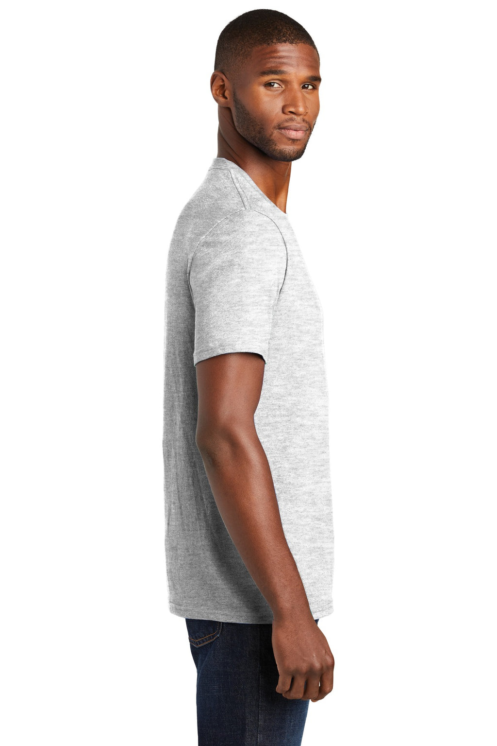 Port & Co Fan Favorite Blend Tee. PC455 - Ash - side