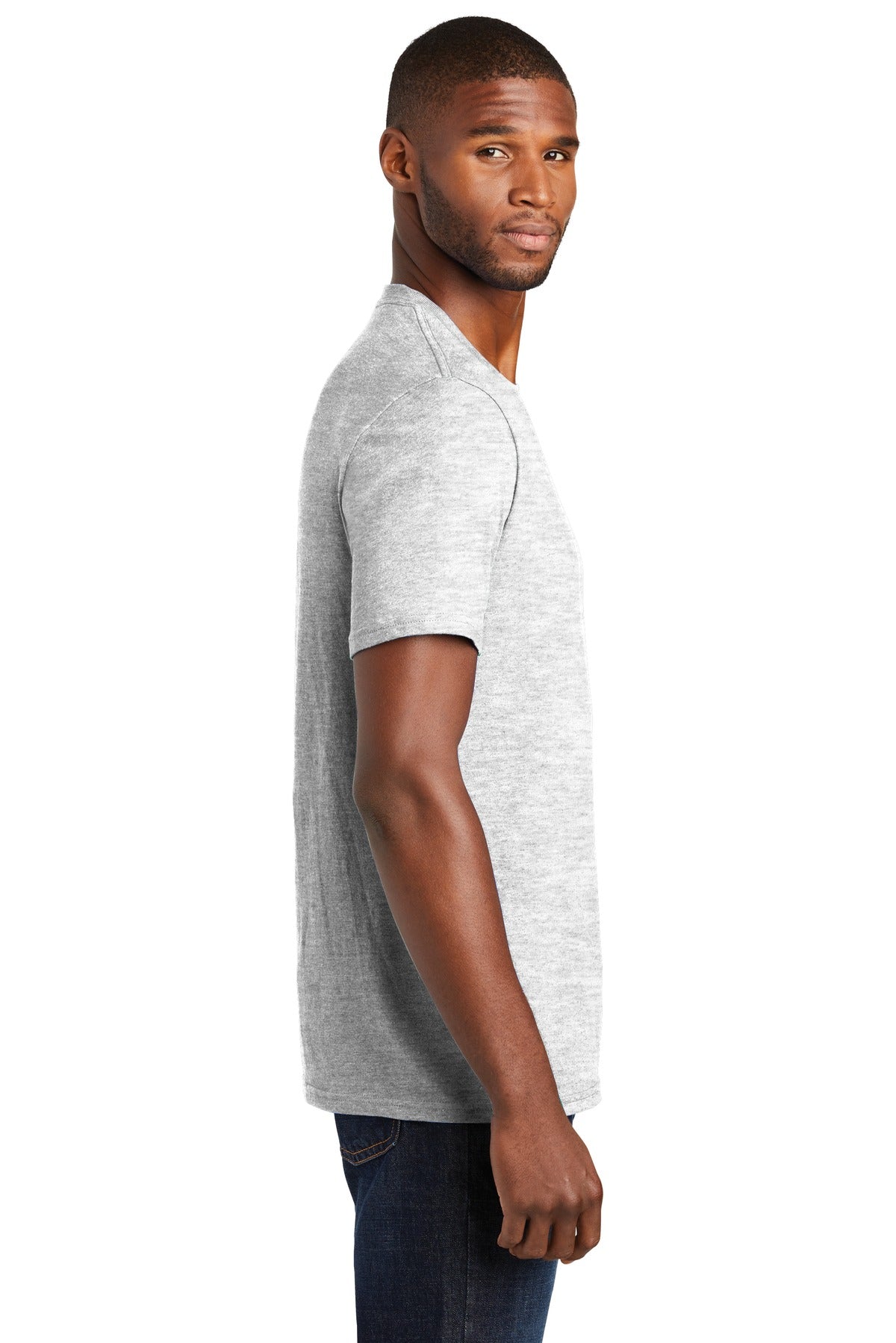 Port & Co Fan Favorite Blend Tee. PC455 - Ash - side