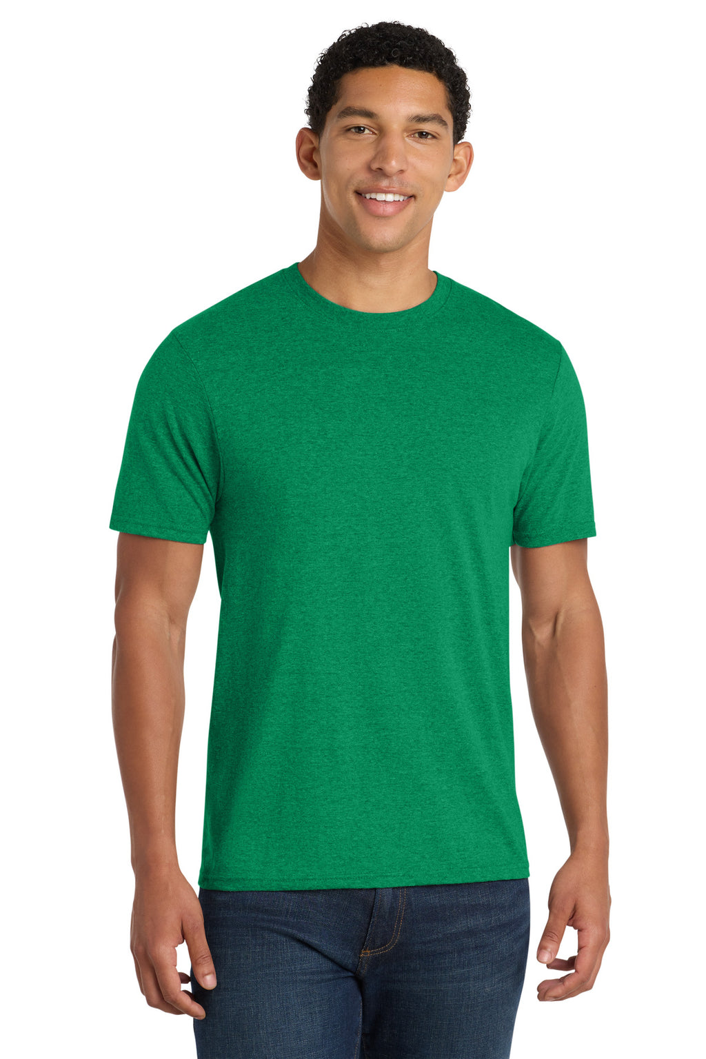 Port & Co Fan Favorite Blend Tee. PC455 - Athletic Kelly Green Heather - front