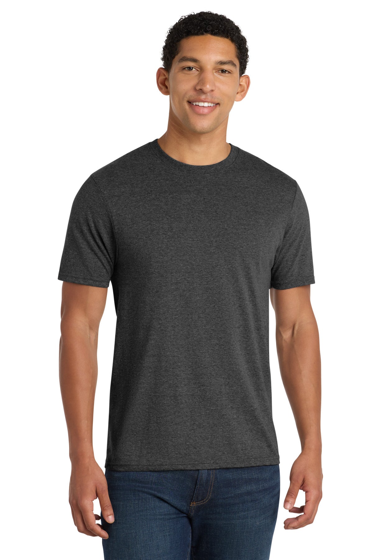 Port & Co Fan Favorite Blend Tee. PC455 - Black Heather - front