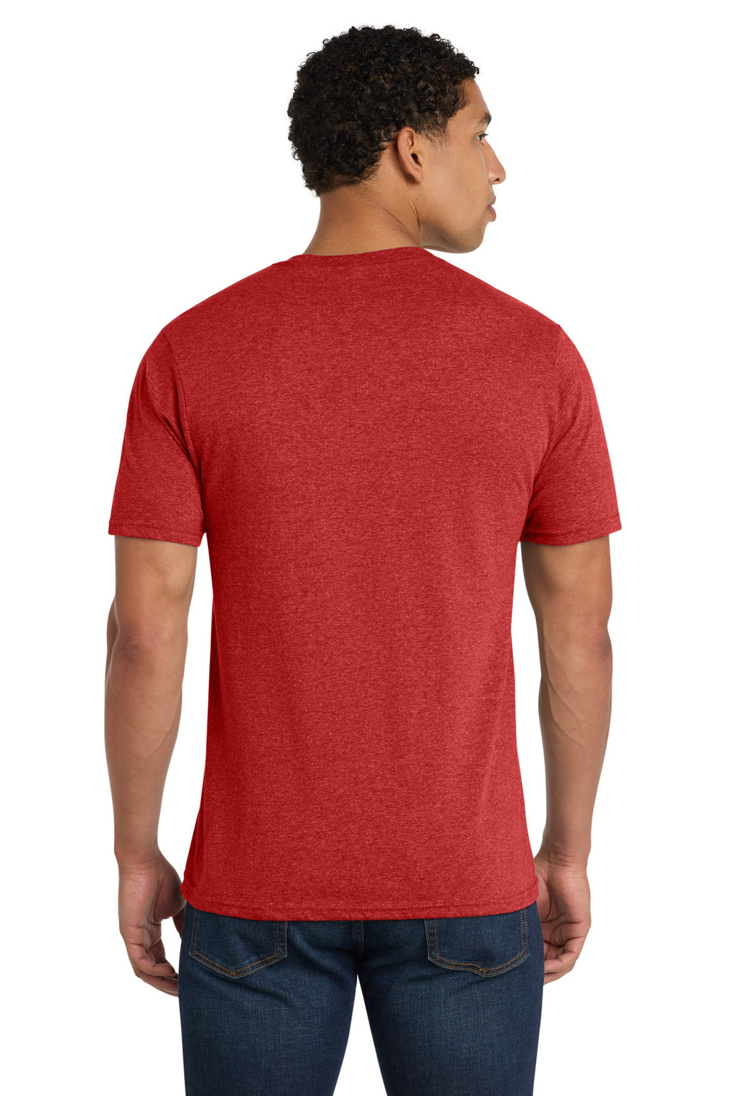 Port & Co Fan Favorite Blend Tee. PC455 - Bright Red Heather - back