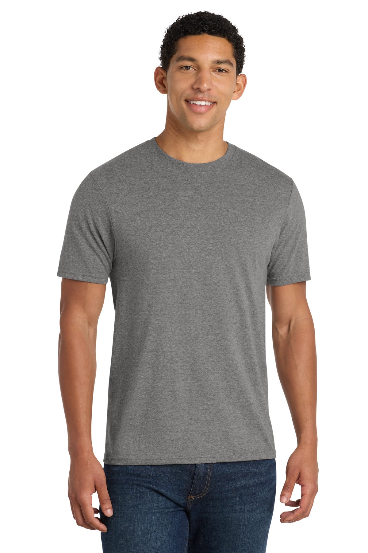 Port & Co Fan Favorite Blend Tee. PC455 - Graphite Heather - front